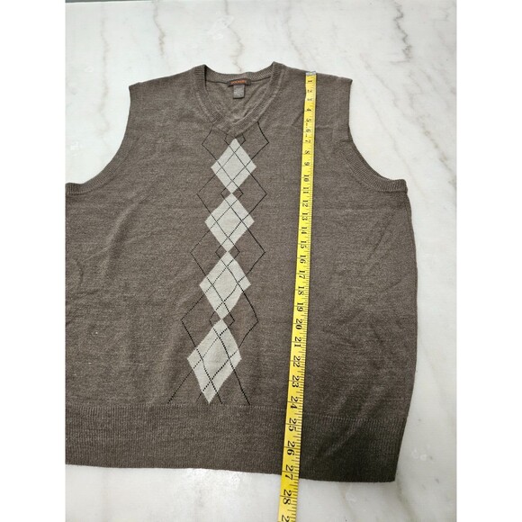 Dockers Men's Vest Brown Sleeveless Pullover V-Neck Casual Knit Sweater Size XL - Picture 5 of 6